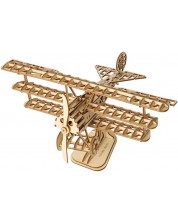 Puzzle 3D din lemn Robo Time din 145 de piese - Avion -1